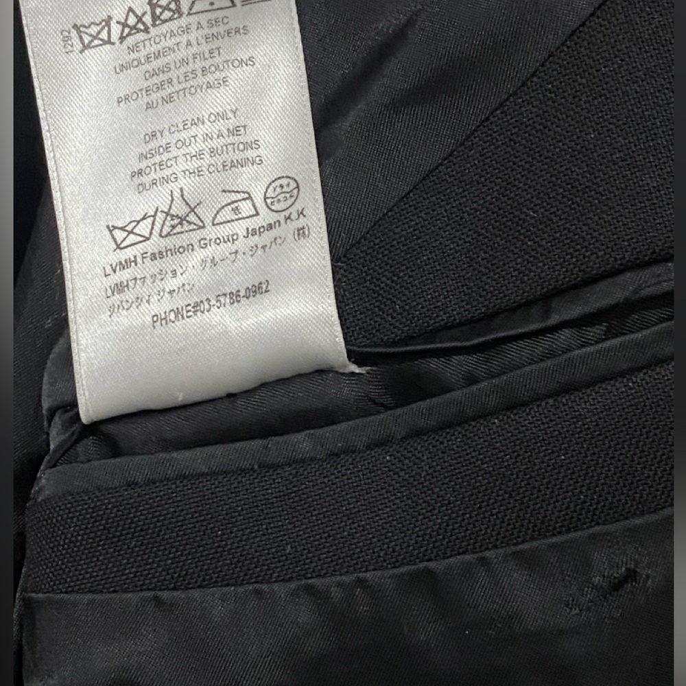 Givenchy Black Wool Jacket Blazer with Zipper Off Denim Sleeves Size 48 - Picture 6 of 9